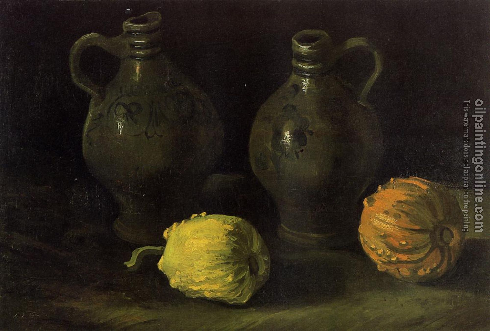 Gogh, Vincent van - Still Life with Two Jars and Two Pumpkins